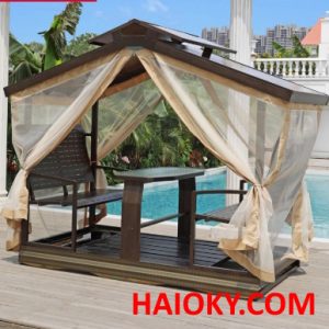 Nhà chòi sân vườn có rèm che